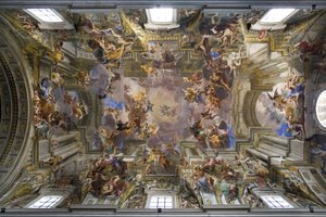 Gewelf van de Kerk van St. Ignatius van Loyola in Rome