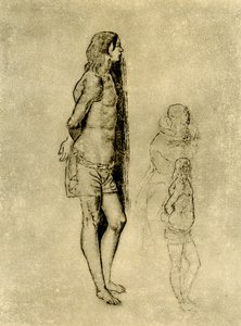 Studie over de St. Sebastian voor het schilderij in Bergamo door Andrea Previtali