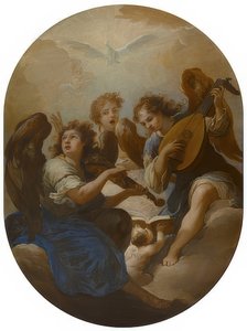 Drie musicerende engelen