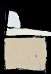 Zwarte en beige blokken