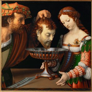 Salome met het hoofd van Johannes Baptist, ca.1501-20 (schilderij op hout)