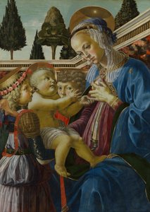 Madonna met kind en twee engelen door Andrea Verrocchio