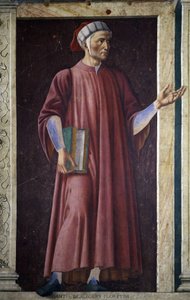 Dante Alghieri uit de Villa Carducci serie van beroemde mannen en vrouwen door Andrea del Castagno