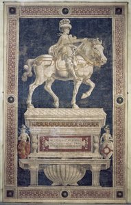 Ruitermonument van Niccolo Marucci da Tolentino (d.1435), 1456 door Andrea del Castagno