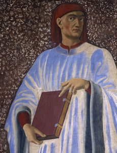 Giovanni Boccaccio (1313-75) uit de Villa Carducci serie van beroemde mannen en vrouwen (detail) door Andrea del Castagno