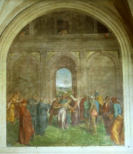 Genezing van de bezeten vrouw, door Andrea del Sarto door Andrea del Sarto