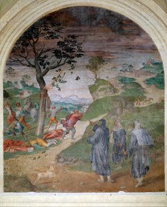 Leven van St. Philip Benizi: de bestraffing van zondaars door Andrea del Sarto