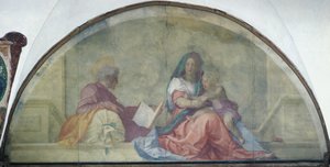 Lunet met Madonna del Sacco door Andrea del Sarto