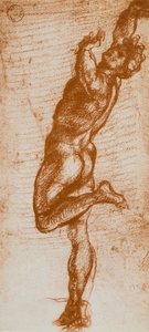Mannelijke figuur, tekening door Andrea del Sarto. Gabinetto dei Disegni e delle Stampe, Uffizi Gallery, Florence door Andrea del Sarto