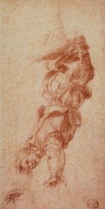 Mannelijke figuur; tekening door Andrea del Sarto. Gabinetto dei Disegni e delle Stampe, Uffizi Gallery, Florence