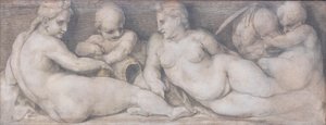Scène met figuren in klassieke stijl