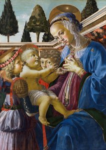 Maagd en kind met twee engelen (1467-1469) door Andrea del Verrocchio