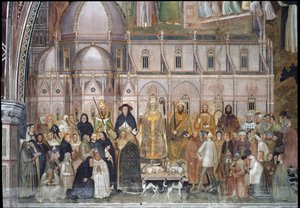 De Triomf van de Katholieke Kerk (Detail van Fresco)