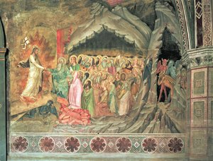 De Nederdaling in de Hel, uit de Spaanse Kapel, 1366-88 door Andrea di Bonaiuto fl.1343 77 Andrea di Bonaiuto fl.1343 77