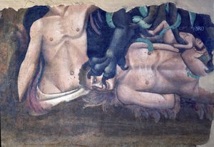 De Triomf van de Dood (detail) door Andrea di Cione Orcagna