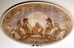 De wagen van Apollo. Andrea Appiani (1754-1817). Pinacoteca di Brera. Milaan