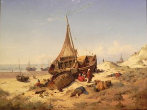 Eb, Scheveningen door Andreas Achenbach