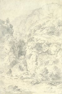 Bergachtig Landschap door Andreas Achenbach