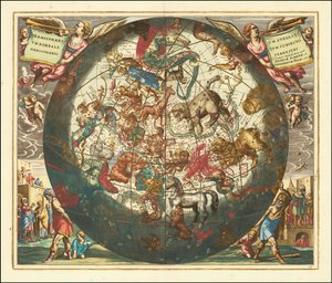 1660 hemelkaart van de noordelijke hemel