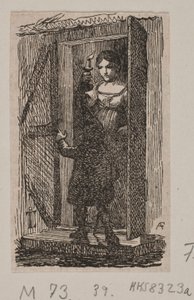 Illustratie voor "De vroedvrouw en de trol" door Andreas Flinch