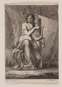 Een vrouw met lier en fasces