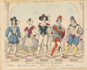 Viola naar Shakespeare van Deinhardstein - Kostuumbeeld voor Theatrezeitung
