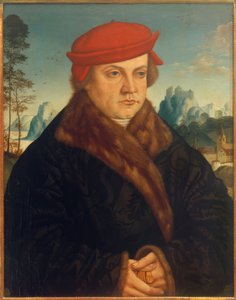 Portret van een Man met Rode Baret