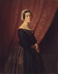 Thora Hunæus, geboren Garbrecht, de vrouw van de kunstenaar door Andreas Herman Hunæus