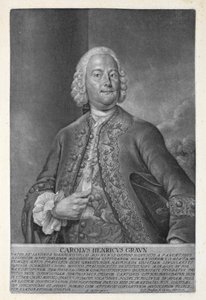 Carl Heinrich Graun (1703-59) gegraveerd door Valentin Daniel Preissler (1717-65) 1752 (mezzotint)