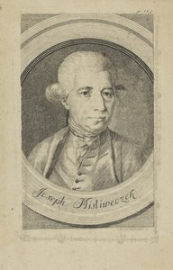 Portret van de componist Josef Myslivecek 1737-1781, ca. 1780 door Andreas Niederhofer