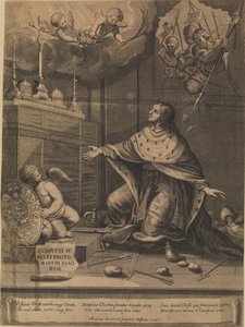 De marteldood van Knud de Heilige door Andreas Reinhardt