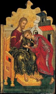Christus zegent Sint Johannes de Evangelist