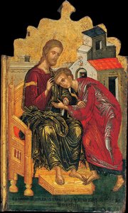 Christus geeft de Zegen aan Johannes de Evangelist, ca. 1450
