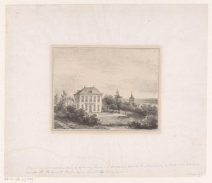 Huis van meneer Rutgers te Beek door Andreas Schelfhout