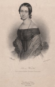 Portret van Clara Wieck-Schumann 1819-1896, 1838 door Andreas Staub