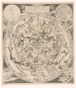 Hemelkaart met de noordelijke sterrenbeelden door Andreas van Luchtenburg (possibly)