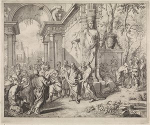 Christus geneest twee blinden door Andreas van der Myn (possibly)