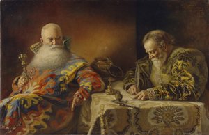 Een edict wordt geschreven, 1890 door Andrei Andreevich Karelin