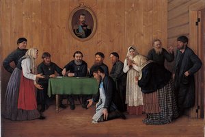 De verzoening, 1898 door Andrei Antipovich Rumyantsev