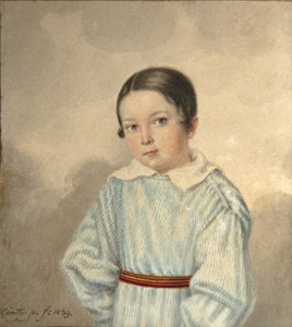 Portret van N.M. Schwarz, 1839 door Andrei Joseph Hintz