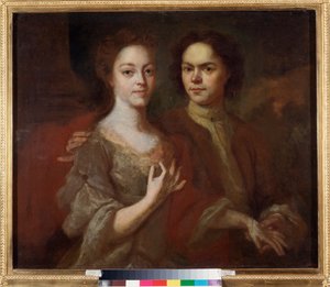 Zelfportret met zijn vrouw