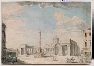 De Kazankathedraal in Sint-Petersburg door Andrei Nikiforovich Voronikhin