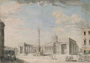 De Kazankathedraal in Sint-Petersburg door Andrei Nikiforovich Voronikhin