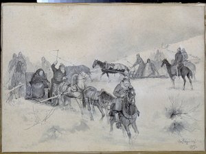 Martha Boretskaya door Andrei Petrovich Ryabushkin