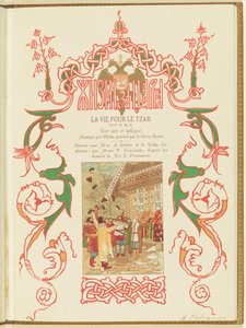 Programma voor de opera Een leven voor de tsaar door M. Glinka, 1896