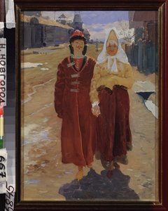 Bezoek uitgaan door Andrei Petrovich Ryabushkin
