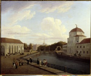 Het Michailpaleis in Sint-Petersburg door Andrei Yefimovich Martynov