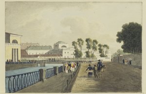 Het Apraksin Huis aan de Fontanka Rivier, 1821-1822 door Andrei Yefimovich Martynov