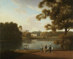 Uitzicht op de Cameron Gallery in Tsarskoye Selo, 1815 door Andrei Yefimovich Martynov
