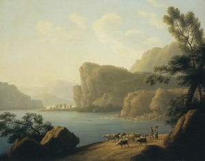 Uitzicht op de Selenga-rivier in Siberië, 1817 door Andrei Yefimovich Martynov